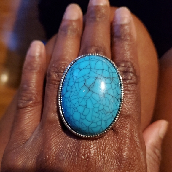 Unique Vintage Turquoise Stone Ring